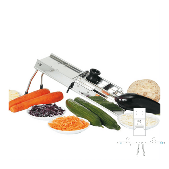 Mandolin med stöd i rostfritt stål